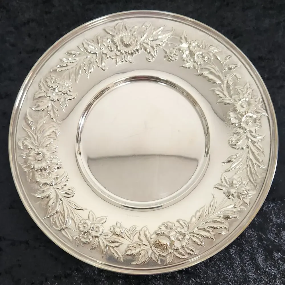 Vintage Kirk Stieff SilverPlate Round Tray-1727